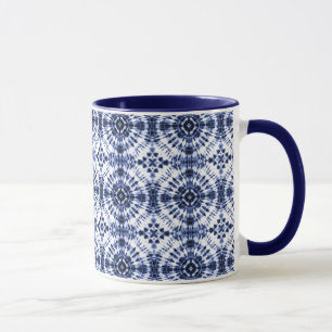 Taza Patrón de tinte azul oscuro