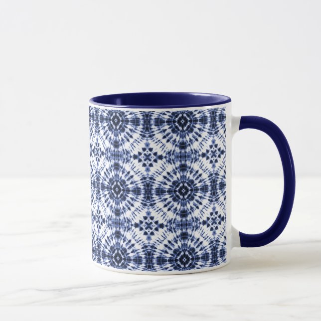 Taza Patrón de tinte azul oscuro (Derecha)