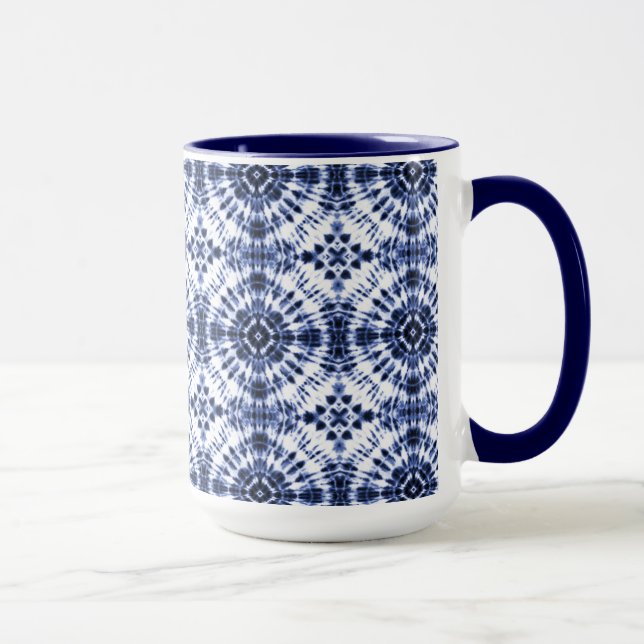Taza Patrón de tinte azul oscuro (Derecha)