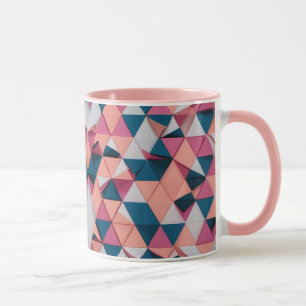 Taza Patrón de triángulo colorido - Mug Combo Retro Mod