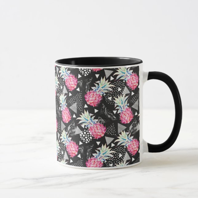 Taza Patrón de triángulo de piña texturado (Derecha)