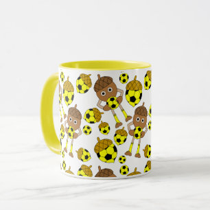 Taza Patrón de tuercas de fútbol