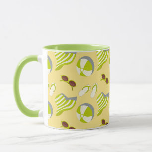 Taza Patrón de vacaciones en la playa con gafas de sol 