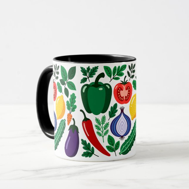 Taza patrón de vegetales (Anverso izquierdo)