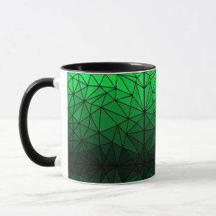 Taza Patrón de vidrio manchado 02.Green.Black Line BG