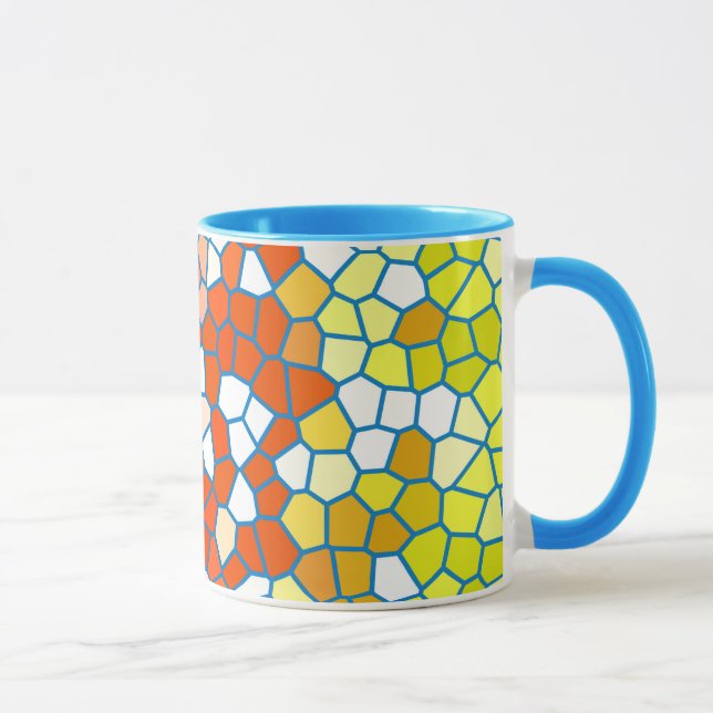 Taza Patrón de vidrio manchado multicolor (Derecha)