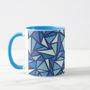 Taza Patrón del crisol de hielo azul abstracto