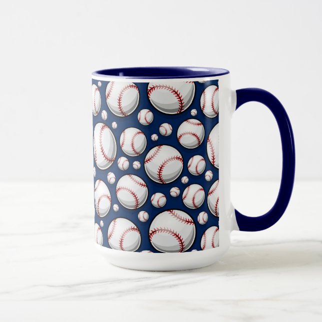 Taza Patrón deportivo de béisbol (Derecha)