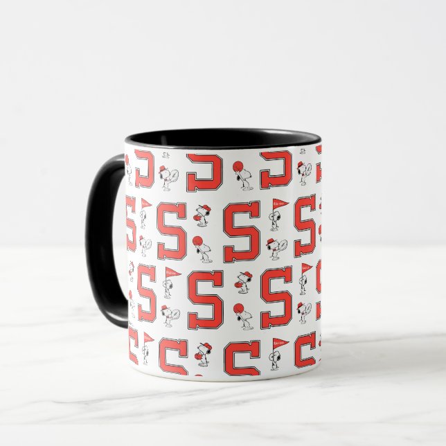Taza Patrón deportivo Snoopy Varsity (Anverso izquierdo)