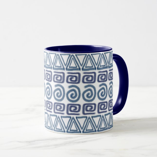 Taza patrón dibujado a mano en áfrica étnica (Anverso derecho)