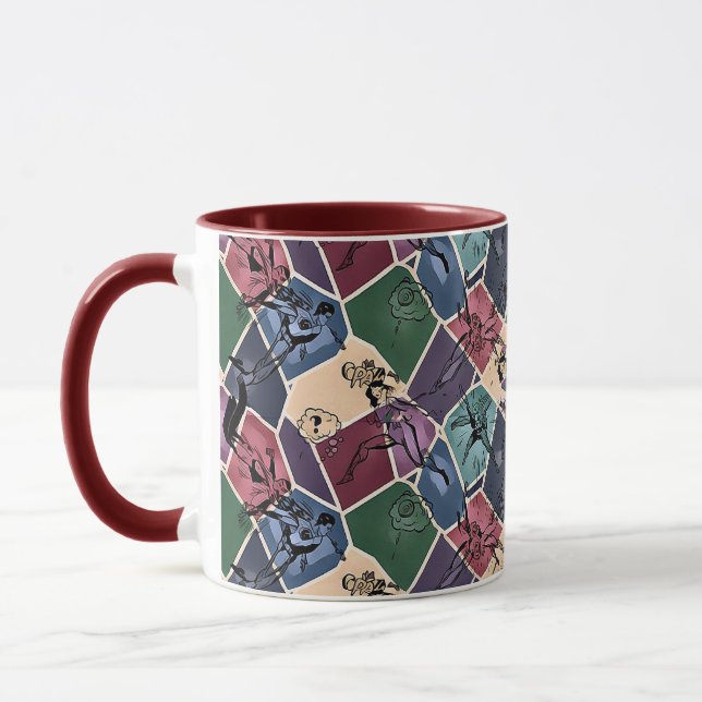 Taza Patrón digital geométrico abstracto moderno 59 (Izquierda)