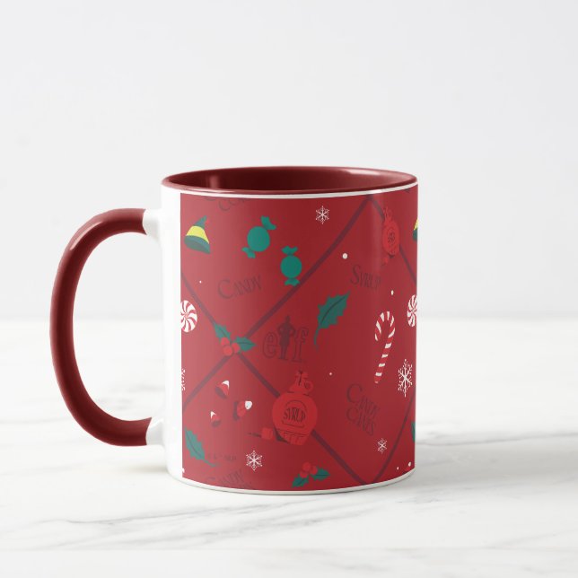 Taza Patrón Elf Candy Checker (Izquierda)