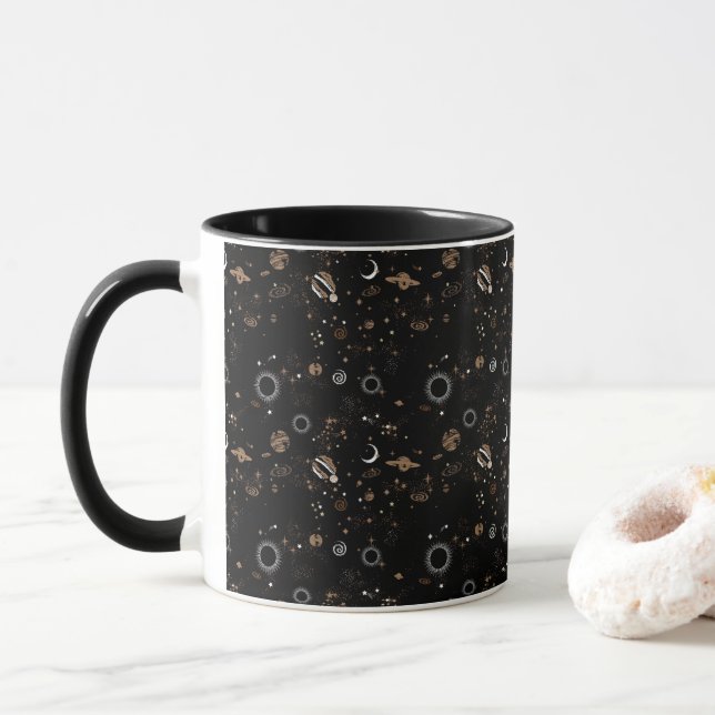 Taza Patrón Espacial  (Con donut)