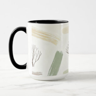 Taza Patrón Estético Minimal Invernal Acogedor