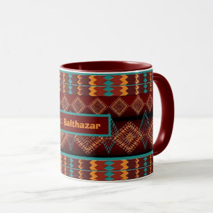 Taza Patrón étnico geométrico del suroeste