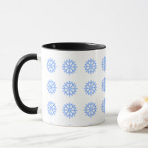 Patrón festivo de invierno azul con copo de nieve