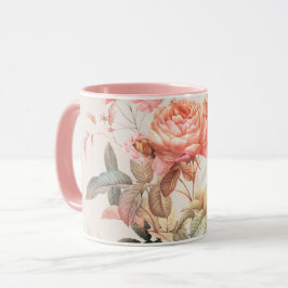 Taza patrón floral