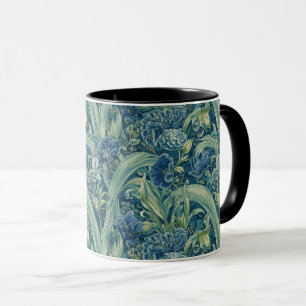 Taza Patrón floral Blue Iris de William Morris vintage