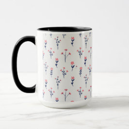 Taza Patrón floral botánico victoriano oscuro y melancó