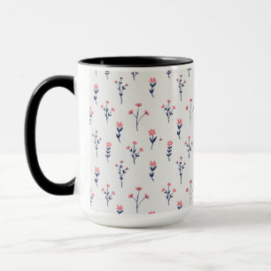 Taza Patrón floral botánico victoriano oscuro y melancó