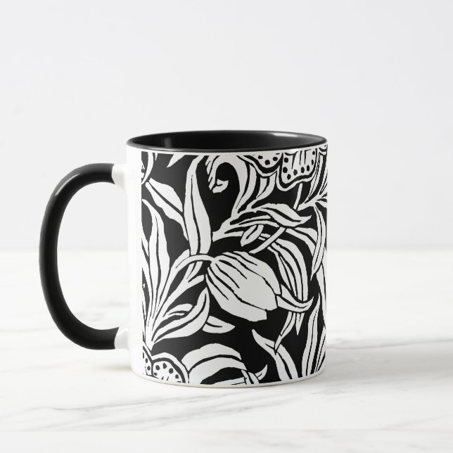 Taza Patrón floral botánico vintage Art Nouveau (Izquierda)