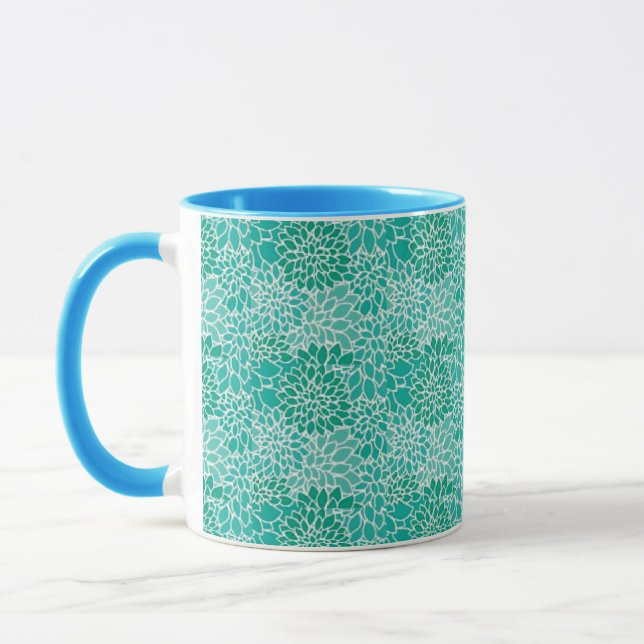 Taza patrón floral dahila grace (Izquierda)