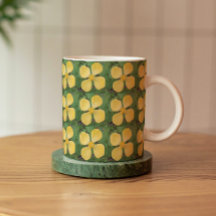 Patrón floral de amapola amarilla