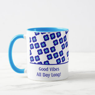 Taza Patrón floral de cuatro Petales
