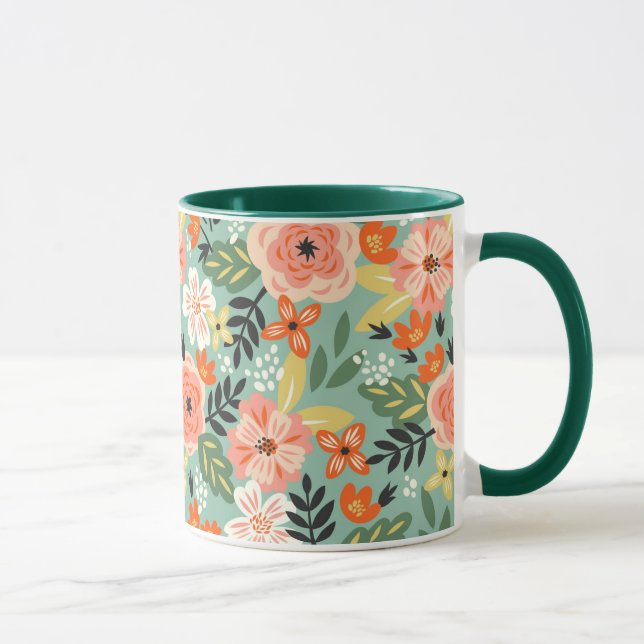 Taza Patrón floral de jardín (Derecha)