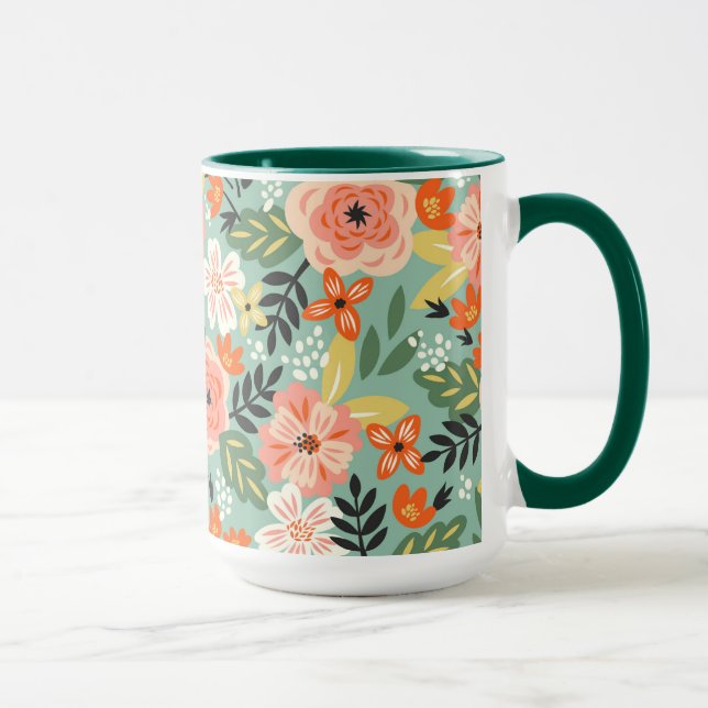 Taza Patrón floral de jardín (Derecha)