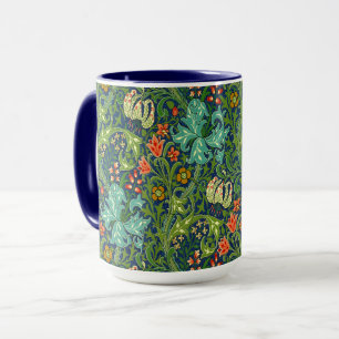 Taza Patrón floral de lirio dorado de William Morris