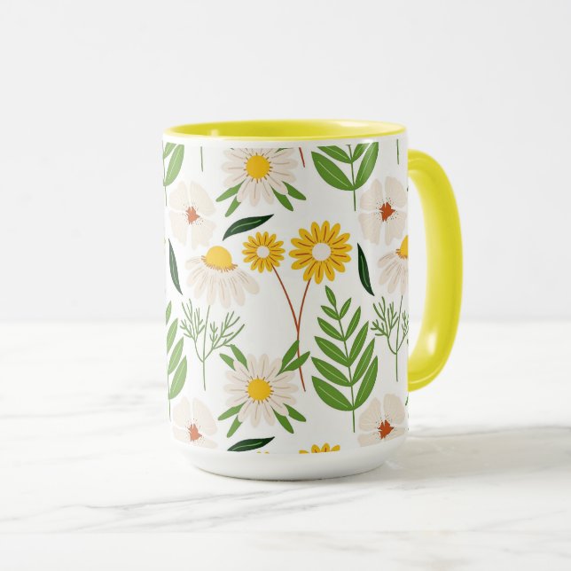 Taza Patrón floral de margarita (Anverso derecho)