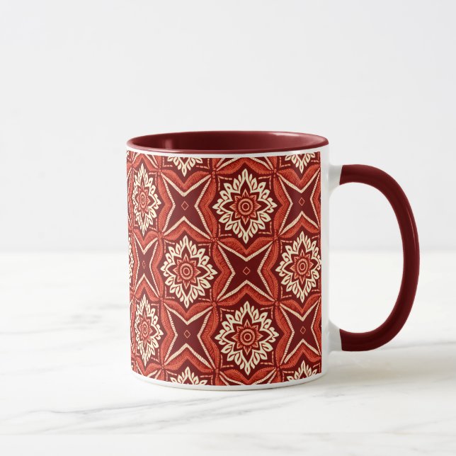 Taza Patrón floral de Moda Boho de estilo (Derecha)
