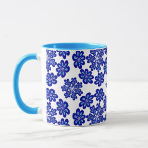 Taza Patrón floral de ojos malvados malvados, modernos 
