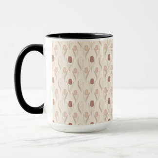 Taza Patrón floral de tulipán moderno