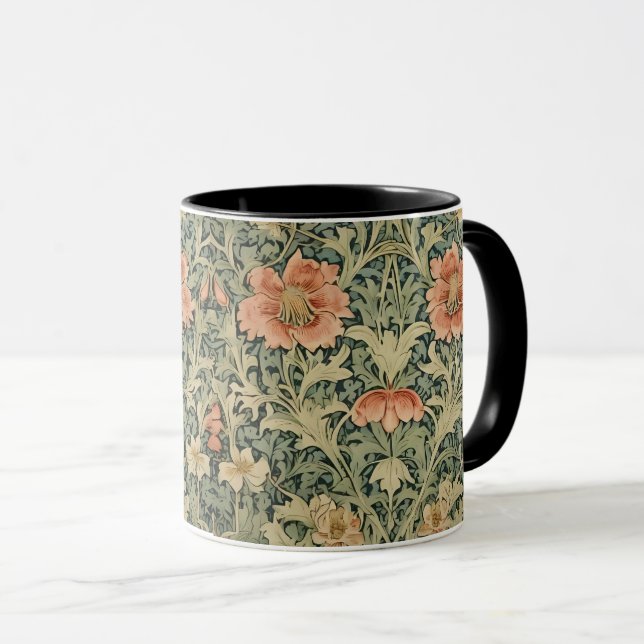Taza Patrón floral de William Morris Antique Honeysuckl (Anverso derecho)