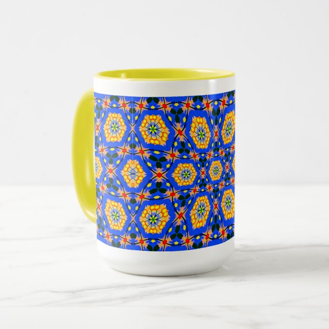 Taza Patrón floral estético (Anverso izquierdo)