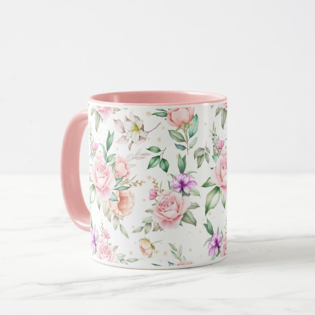 Taza Patrón floral femenino (Anverso izquierdo)