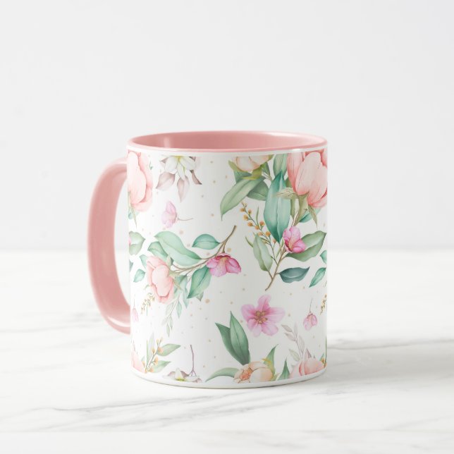 Taza Patrón floral femenino (Anverso izquierdo)