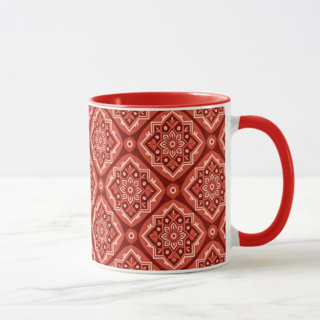Taza Patrón floral geométrico de Boho elegante (Derecha)