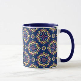 Taza Patrón floral geométrico de Moda Boho