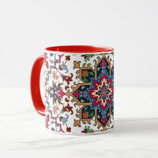 Taza Patrón floral geométrico ornamentado