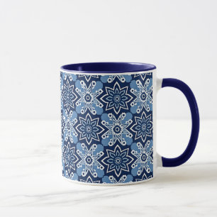 Taza Patrón floral geométrico vibrante