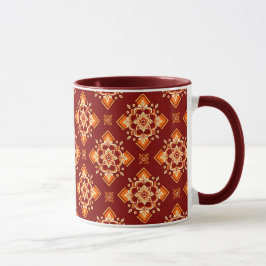 Taza Patrón floral geométrico vintage Boho