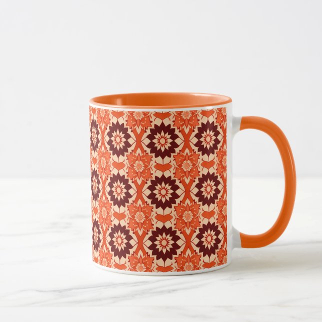 Taza Patrón floral geométrico vintage Boho (Derecha)
