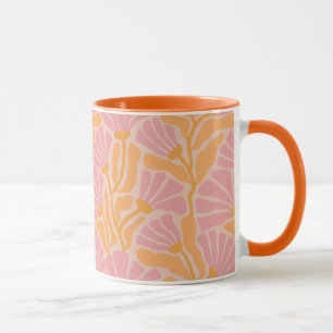 Taza Patrón floral moderno del Siglo Medio