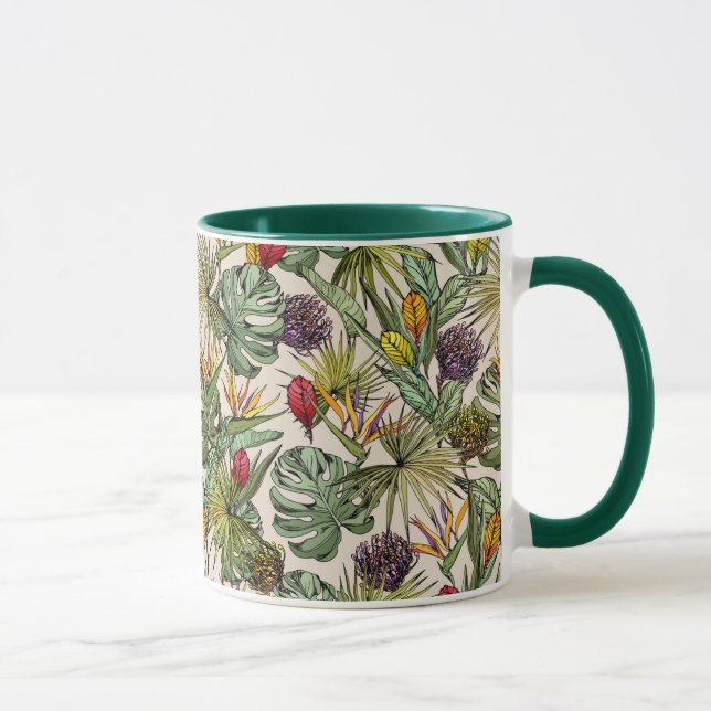 Taza Patrón floral tropical (Derecha)