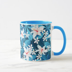 Taza Patrón floral tropical Hibiscus 2