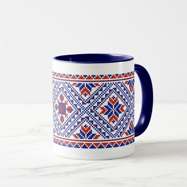 Taza Patrón folclórico ucraniano (Anverso derecho)
