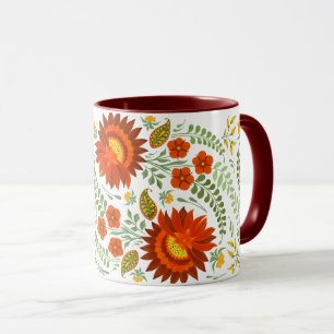 Taza Patrón folclórico ucraniano. Ucrania